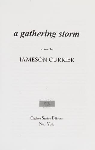 Cover of A gathering storm
