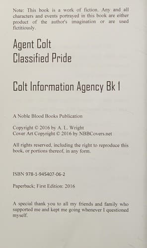 Cover of Agent Colt