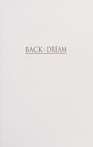 Cover of Back to the Dream