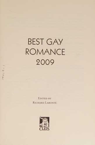 Cover of Best gay romance 2009