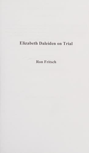 Cover of Elizabeth Daleiden on Trial