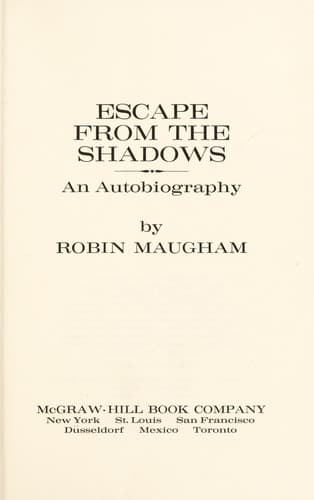 Cover of Escape from the shadows