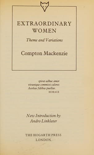 Cover of Extraordinary women