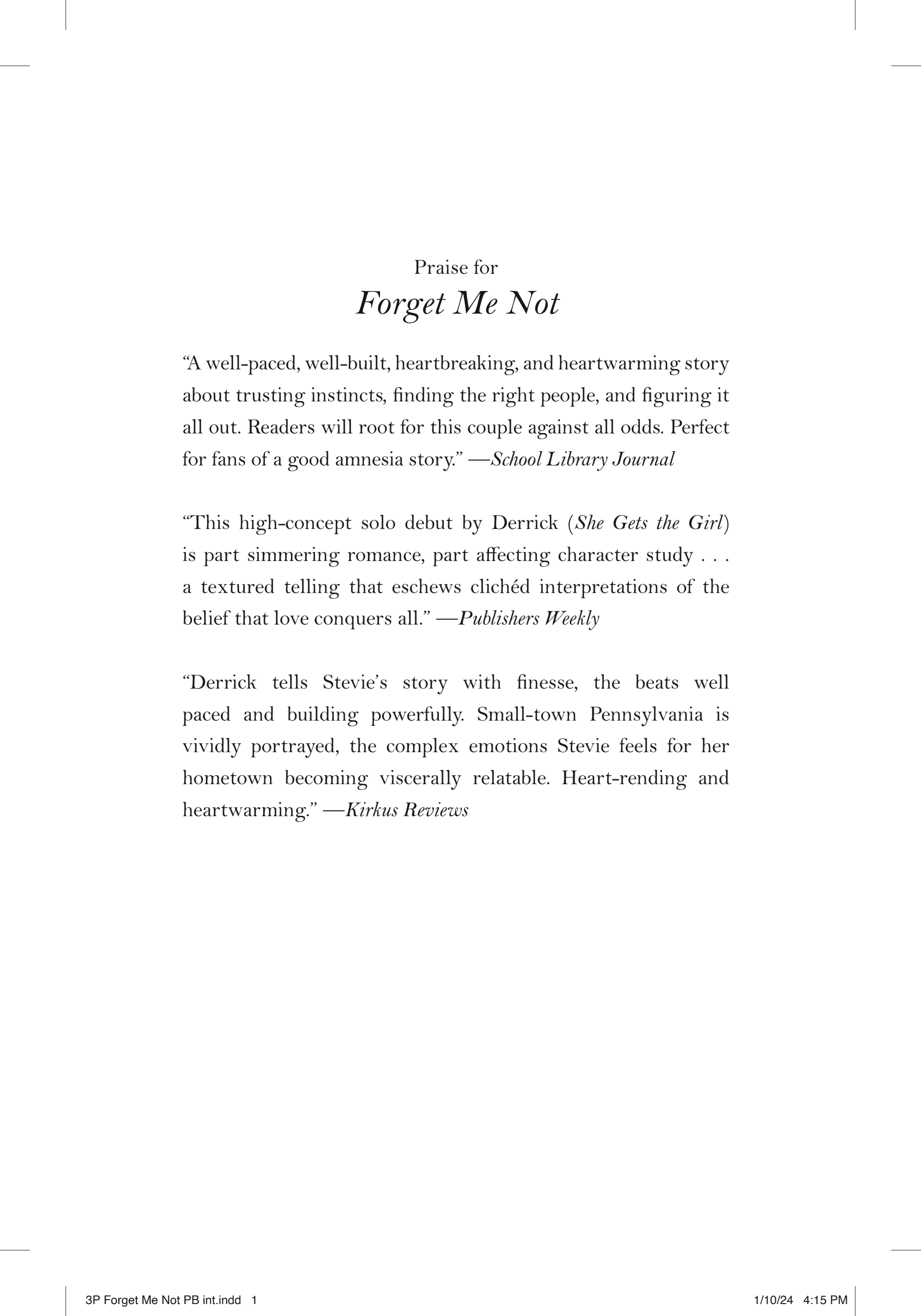 Cover of Forget Me Not
