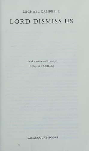 Cover of Lord Dismiss Us