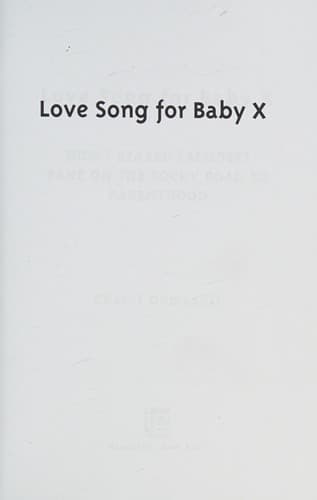 Cover of Love Song for Baby X