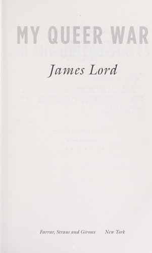 Cover of My queer war