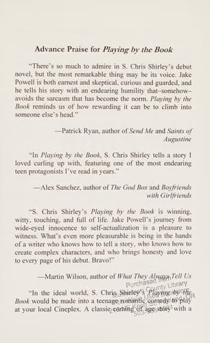 Cover of Playing by the book