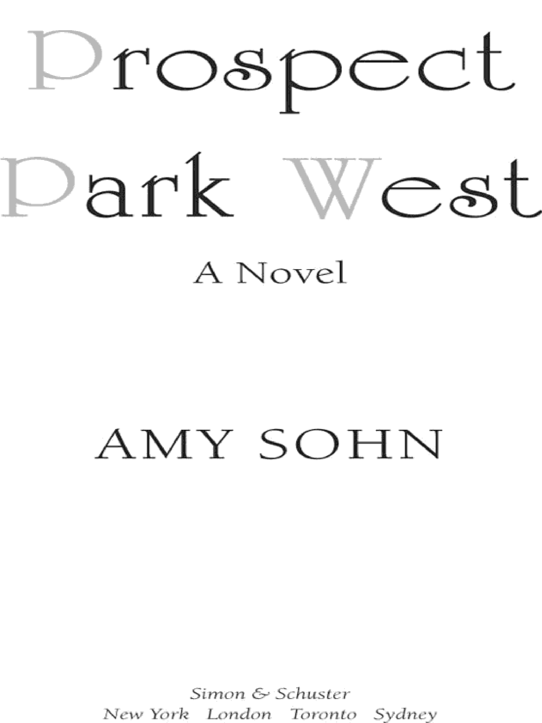 Cover of Prospect Park West