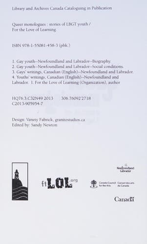 Cover of Queer monologues