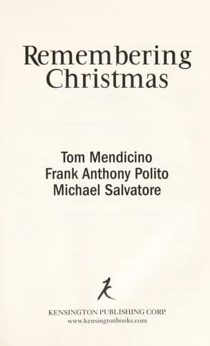 Cover of Remembering Christmas