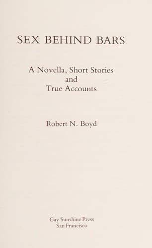 Cover of Sex behind bars