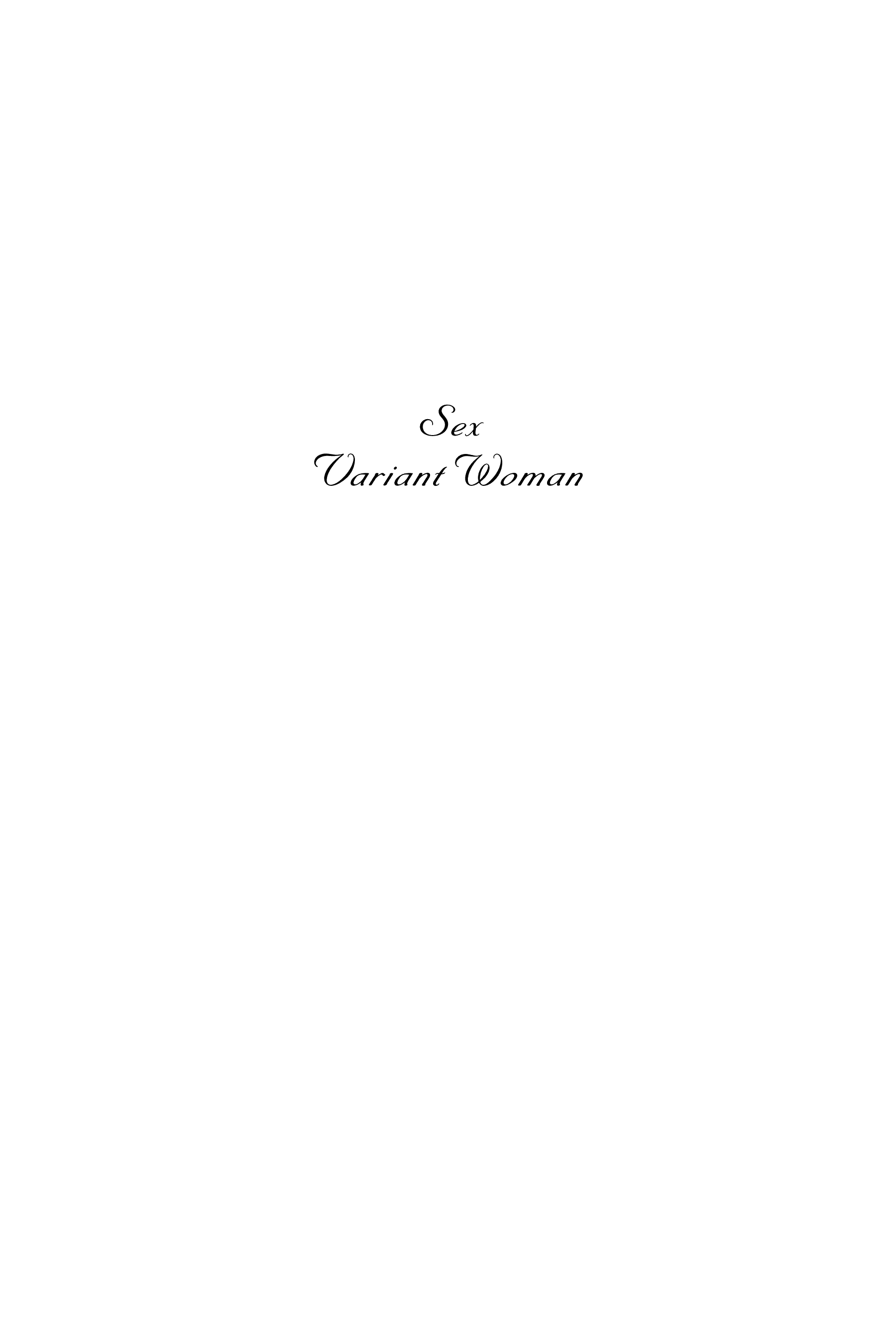 Cover of Sex variant woman