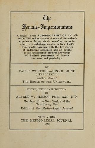 Cover of The Female-Impersonators