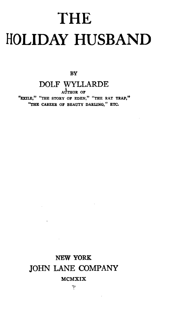 Cover of The Holiday Husband