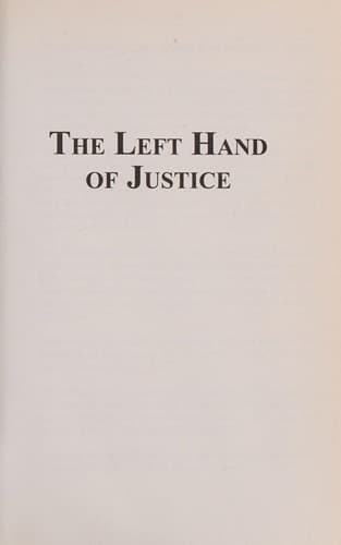 Cover of The left hand of justice