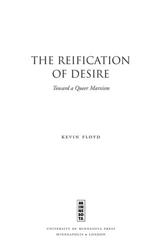 Cover of The reification of desire