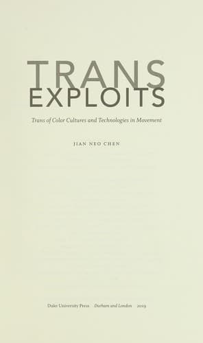 Cover of Trans exploits