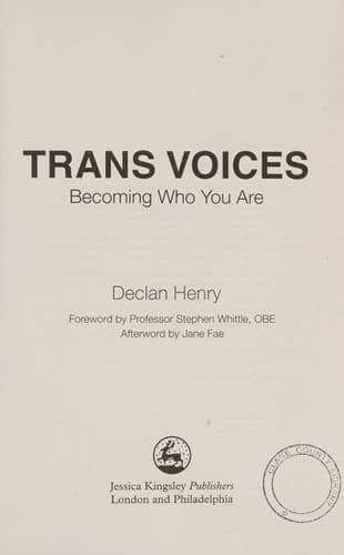 Cover of Trans voices