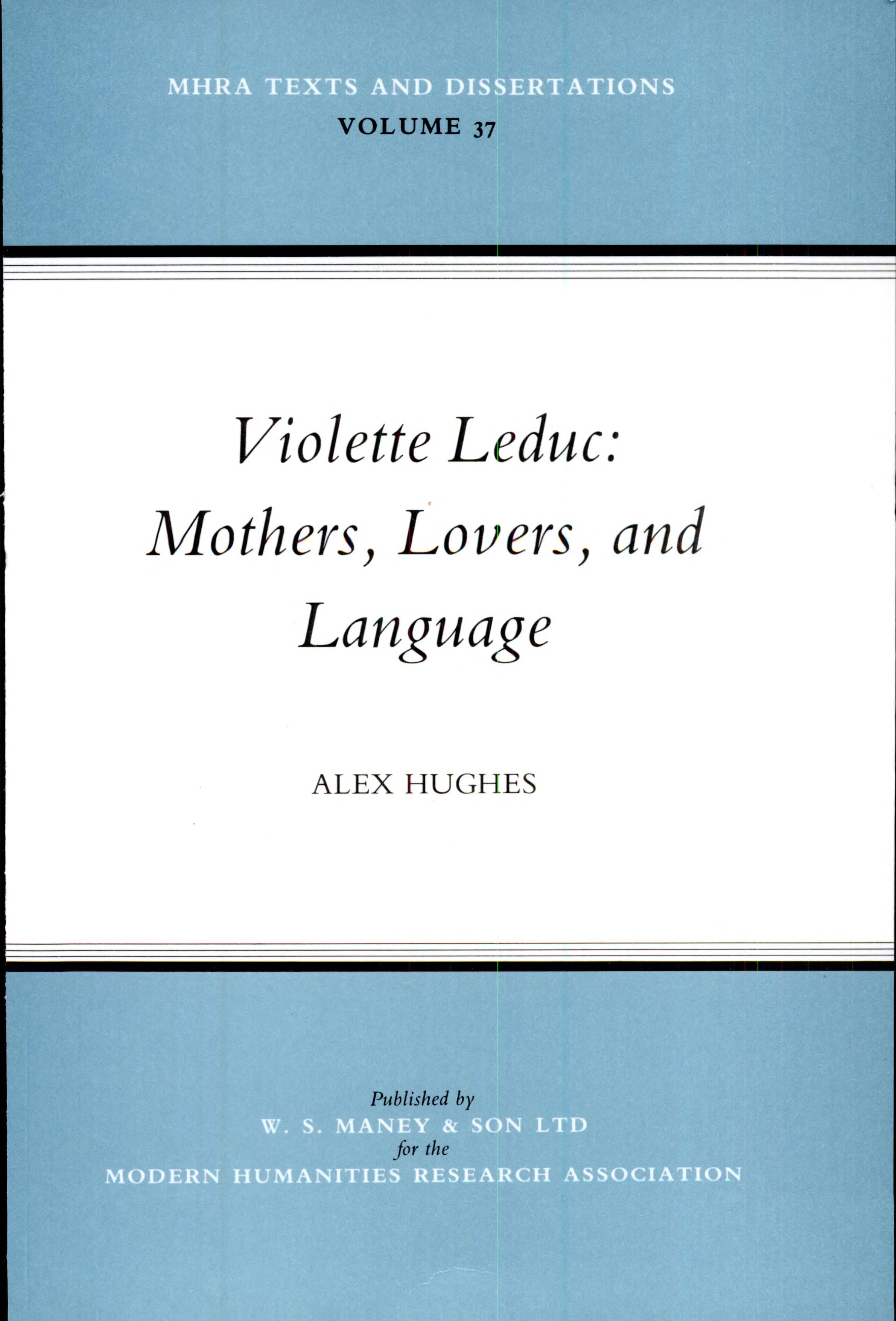 Cover of Violette Leduc