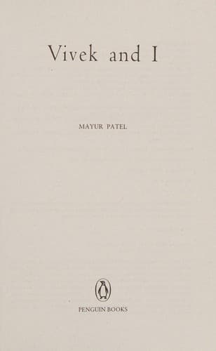 Cover of Vivek and I