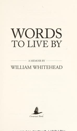 Cover of Words to live by