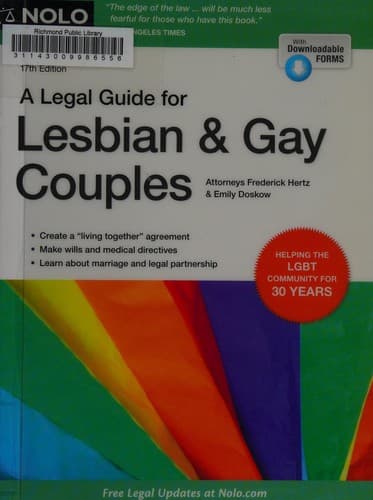 Cover of A Legal Guide for Lesbian and Gay Couples