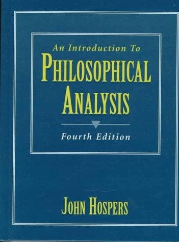 Cover of An introduction to philosophical analysis