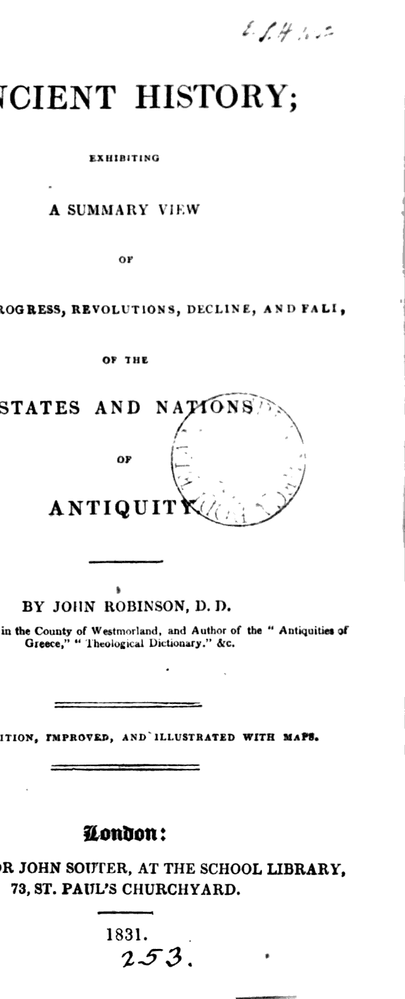 Cover of Ancient History