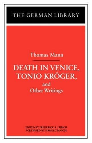Cover of Death in Venice, Tonio Krvger, and Other Writings (German Library)