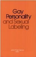 Cover of Gay personality and sexual labeling