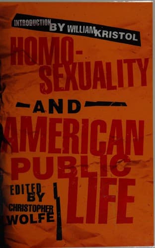 Cover of Homosexuality and American public life