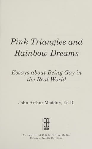 Cover of Pink Triangles and Rainbow Dreams