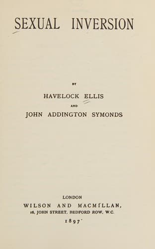 Cover of Studies in the Psychology of Sex, Vol. I