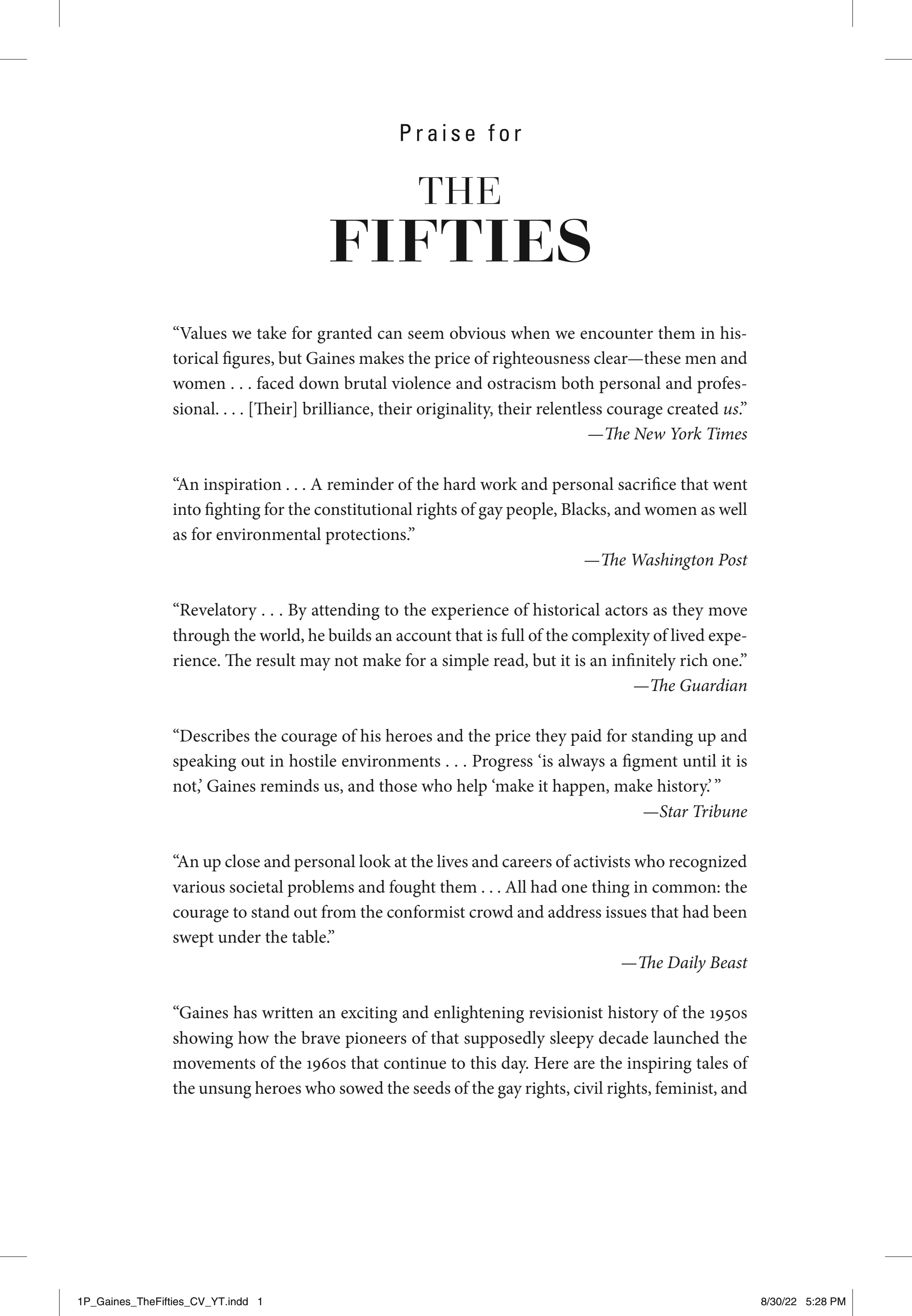 Cover of The Fifties: An Underground History